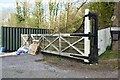 SO6819 : Former level crossing gate by Philip Halling