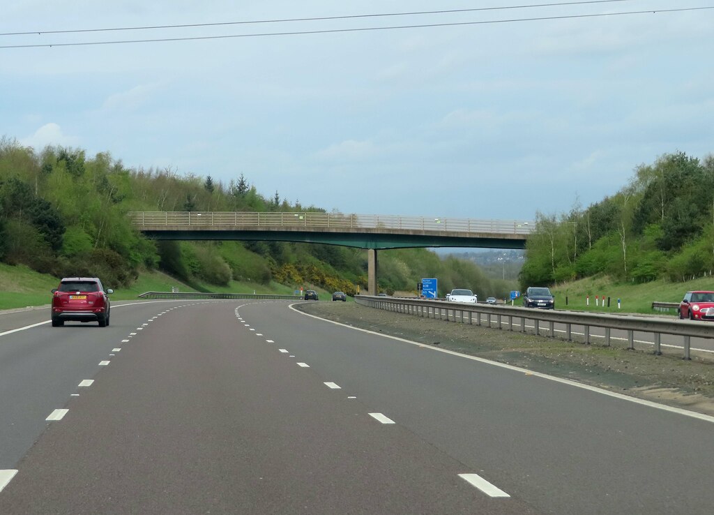 The M6 Toll runs under a farm track © Steve Daniels cc-by-sa/2.0 ...