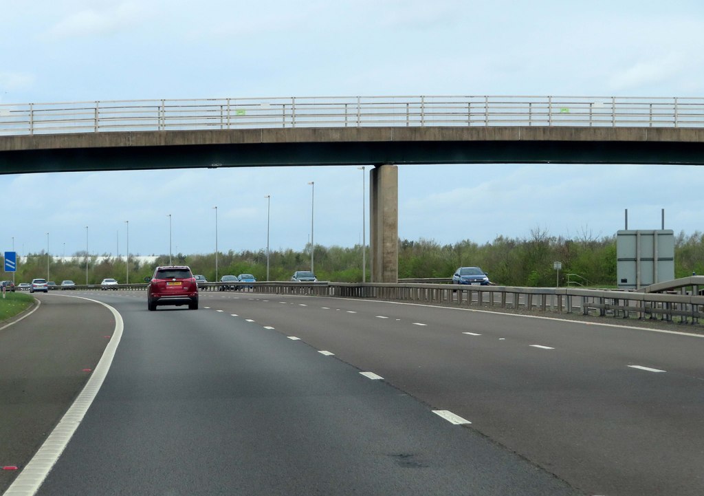 The M6 Toll runs under a farm track © Steve Daniels cc-by-sa/2.0 ...