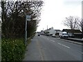 Bus stop on Ffordd Caergybi, Y Fali (Valley)