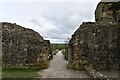 SO2296 : Montgomery Castle: The inner gatehouse passage from the north by Michael Garlick