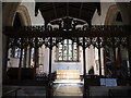 Wooden screen in the South Nave