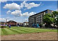 Lawns at the entrance to Waterside