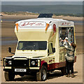 A Hockings ice cream van on the sands at Instow