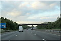 SP3556 : Bridge over the M40 Motorway southbound approaching junction 12 by Roy Hughes