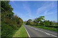 Wide Lane (A6006) passing Lake Side