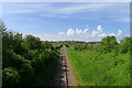 The Great Central Railway line heading along the west side of East Leake