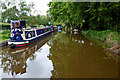 Moored narrowboats near Rugeley in Staffordshire