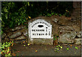 Old Milestone by the former A525, Brookhouse Mill, Denbigh