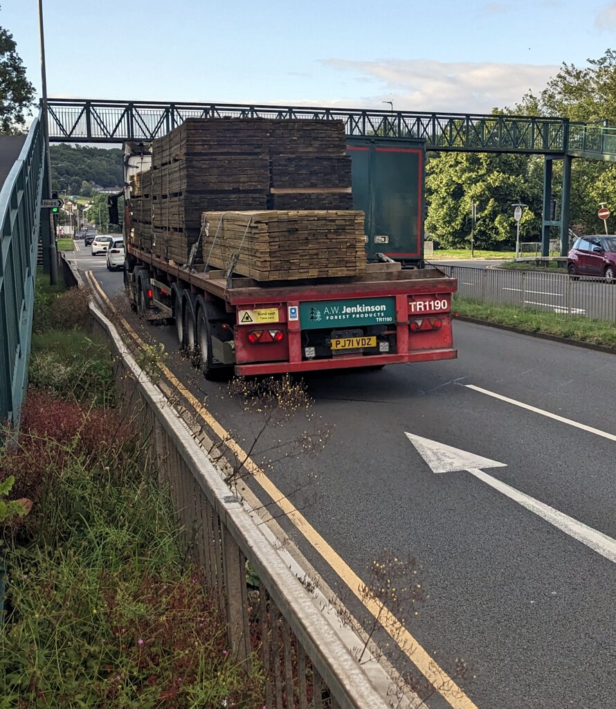 Forest Products in transit, Malpas,... © Jaggery cc-by-sa/2.0 ...