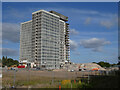 Demolition of the former tax office in Llanishen