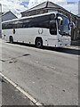 White coach, Castle Street, Maesteg