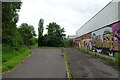 Cycle path passing the bowls club