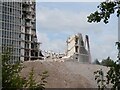 Demolition of the former tax office in Llanishen