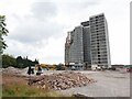 Demolition of the former tax office in Llanishen