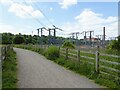 Path at Bredbury electricity substation