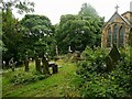 Holy Trinity graveyard east of the church, South Crosland