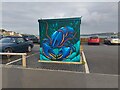 Blue lobster mural