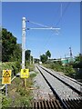 Electrification work on the Coryton line at Ty Glas