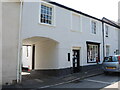 A post office with an archway