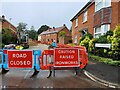 Road closure in Whittington Road