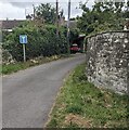 Dead-end road in Glasbury, Powys