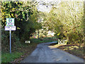 Road from Wroxton enters Horley