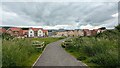 Path leading to New Houses near Cheddar Reservoir