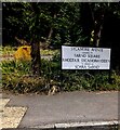 Large bilingual sign facing the B4233, Abergavenny