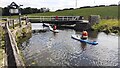 Canoes at Leeds & Liverpool Canal Bridge #216 (Owl Swing Bridge)