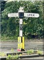 Direction Sign - Signpost by the A53 Buxton Road in Leek