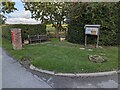 Coundmoor village noticeboard and postbox