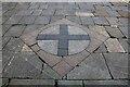 Tile marking the position of Montrose Market Cross, Angus