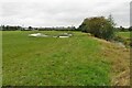 Footpath across the flooded pasture by the River Ise