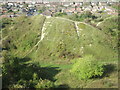 Former chalk pits below