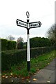 Direction Sign - Signpost by the B5408 Manchester Road, Scot Lane End