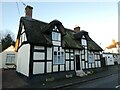 A thatched cottage on Church Street in Shawbury, Shropshire