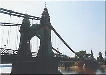 TQ2278 : Hammersmith Bridge by Rosalind Mitchell