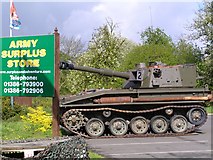 SO9856 : Army Surplus store at  Coneybury Farm by Richard  Dunn