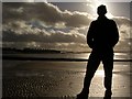 Silhouette at Burnham on Sea beach