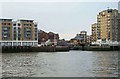 Swing bridge and entrance to Limehouse Basin