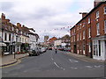 SP0857 : Alcester High Street complete with bunting! by Richard  Dunn