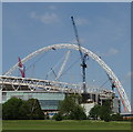 Wembley Stadium Arch under construction