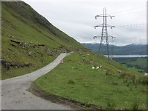 NN0827 : Road down from Cruachan Dam by J M Briscoe