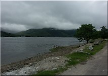 NN0860 : North shore of Loch Leven looking towards Ballachulish and Glencoe by J M Briscoe