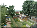 Gardens, houses and the hills.