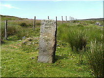 SE1343 : Horncliffe Well gatepost by John Illingworth