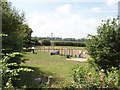 Paddock and horse training ring at Penn Farm near Towersey