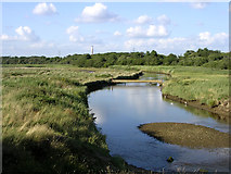 SZ4598 : Dark Water river and marsh, Lepe Country Park by Jim Champion