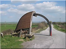SS4932 : A "clinker built" shelter by Tony Atkin